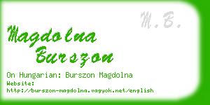 magdolna burszon business card